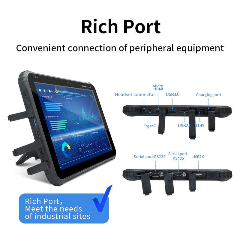 12.2 inch Rugged Tablet Computer, IP65 Windows system 4GB/128GB/4G Modules/WiFi