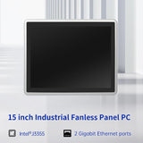 15 Inch LED Industrial Panel PC Touch Screen, Intel® Celeron® Processor J3355/8GB/512GB
