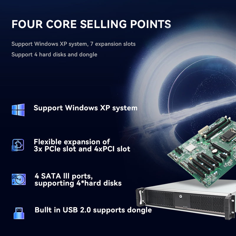 2U Rackmount Server Cases,Intel® Pentium® Processor G3260/4GB/1TB/300W
