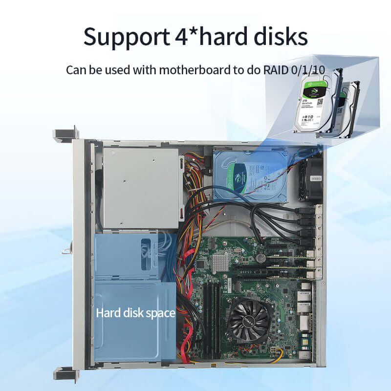 2U Rackmount Servers,Intel® Core™ I9-9900K/8GB/1TB/300W