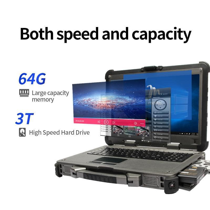 Лучший прочный ноутбук, Intel® Core™ I7-7820HQ/64 ГБ/1 ТБ SSD/адаптер