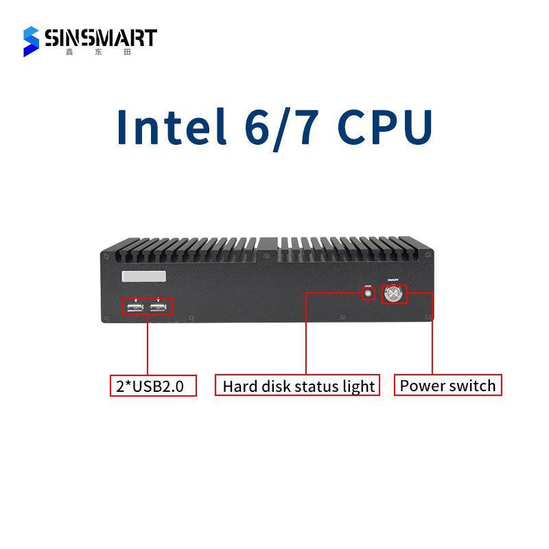 Industrial Fanless Embedded PC, Intel® Core™ i3-6100T 4G/1T/9~24V/KM