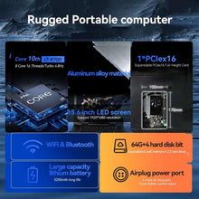 Carregar imagem no visualizador da galeria, Rugged Book Laptop, Intel® Core™ I3-8100T/8G/256G+1T