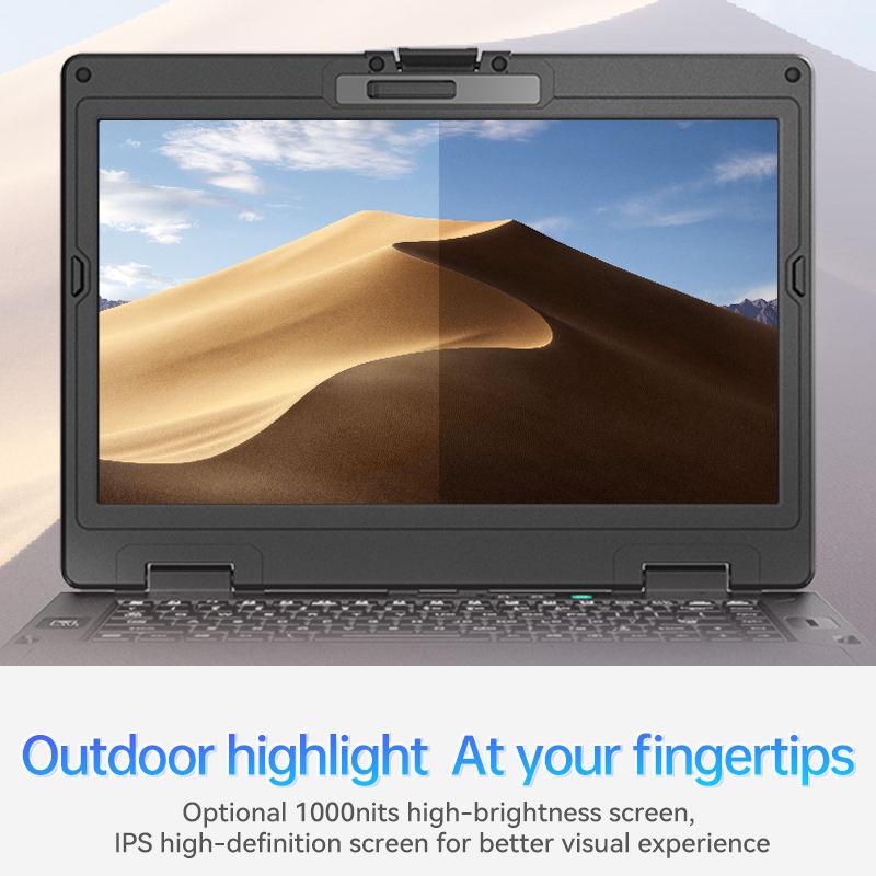 Rugged Laptop Computer, Intel® Core™ i5-8265U 32G/8TSSD/GTX 1050M/touch/Sunlight Readable