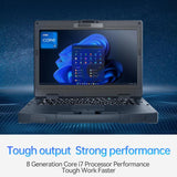 Rugged Laptops Plus, Intel® Core™ I7-8565U 8GB/256GB SSD/19V
