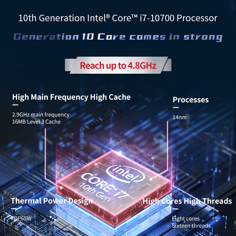 Wall-mounted PC,Intel® Core™ I7-10700/8GB/256GB+1TB/300W